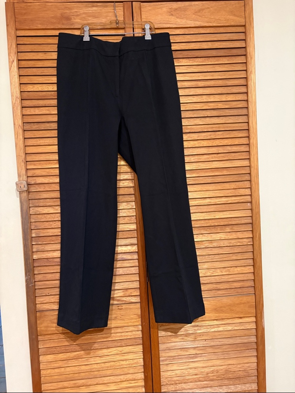 Women's Black Tailored Straight-Leg Trousers
